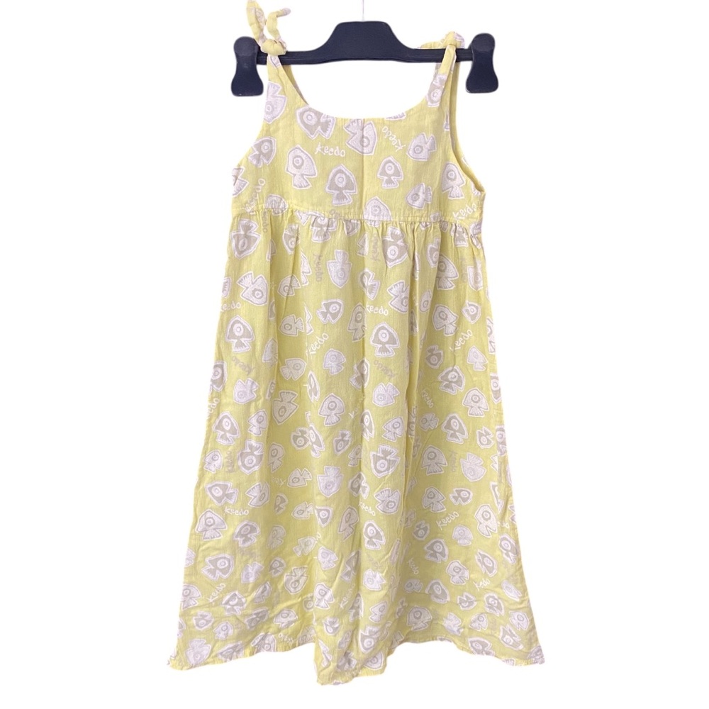 KEEDO Yellow Printed Tie-Strap Sundress XX-LRG